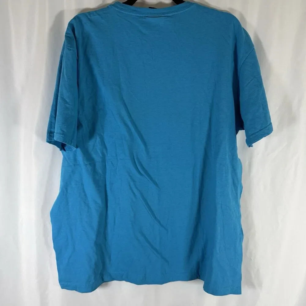 Polo Ralph Lauren Shirt Women's Large Blue Short Sleeve Crew Neck 100% Cotton - Picture 8 of 10